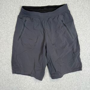 Mens Lululemon Athletic charcoal drawstring stretch gray 9 Inch Shorts Size M